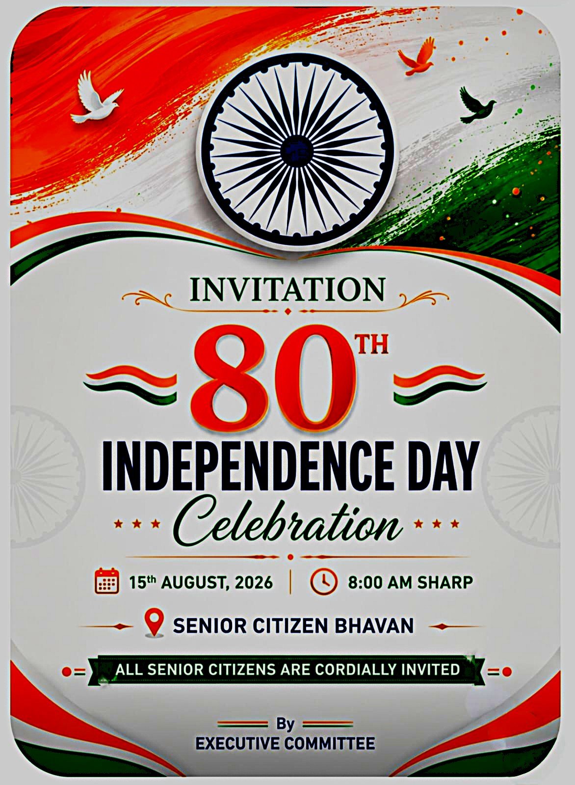 Invitation for 80th Independence day celebrations on 15 August 2026.jpeg
